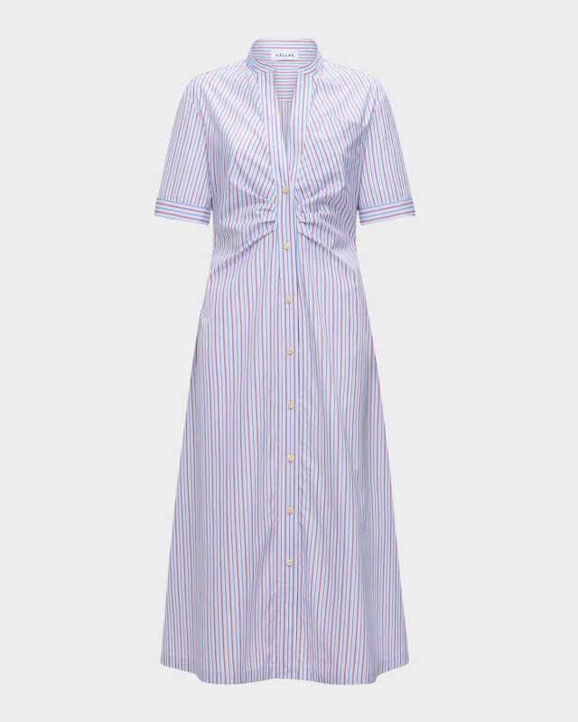 Noor Striped Short-Sleeve Shirtdress